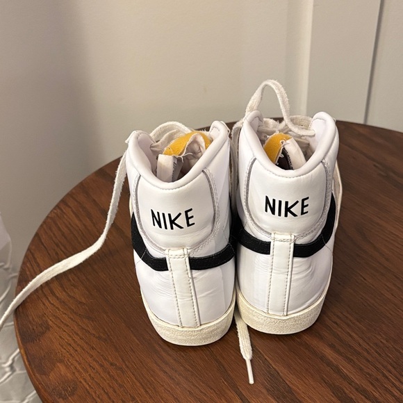 Nike Blazers White and Black High-Top Sneakers - Picture 3 of 5
